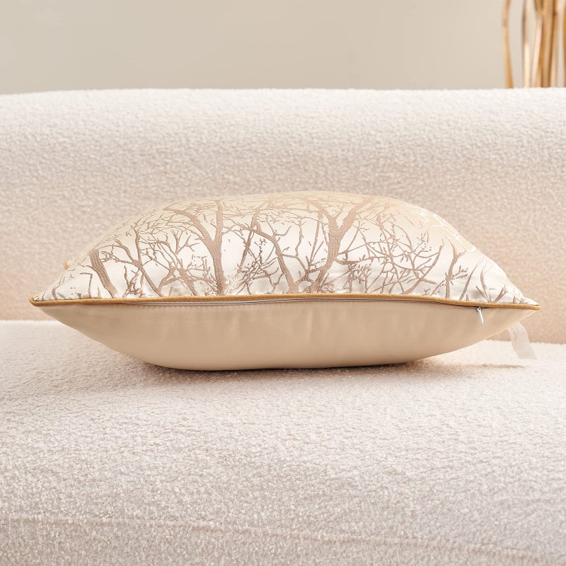 Avigers 12 x 20 Inch Rectangle Beige Gold Abstract Striped Embroidery Cushion Case Luxury Modern Throw Pillow Cover Decorative Pillow for Couch Living Room Bedroom Car - Image 4